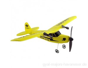 12shage Fernbedienung Flugzeug Fern Fixed Wing Plane Draussen Drohne Spielzeug (Gelb)