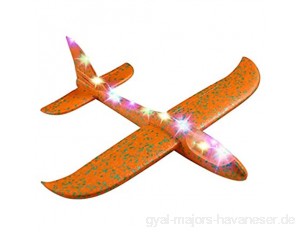 Generp Foam Glider Flugzeugspielzeug Familienspiel Flying Toys mit Licht DIY Cartoon für Jungen Mädchen Alter 312 Jahre Geschenk Party Favor Aircraft Current