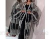 VICKY-HOHO Damenmode Langarm Pailletten Mesh Anzug Langes zweiteiliges Kleid Bronzing großen sexy Langen Rock zweiteiligen Schal Bankett Abendkleid