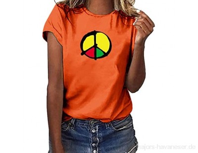 VICKY-HOHO Frauen Mädchen Plus Size Ball Print Shirt Kurzarm T-Shirt Bluse Tops Ball Print Kurzarm Shirt
