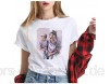 VICKY-HOHO Frauen Sommer Muttertag Mutter Slim O-Ausschnitt Kurzarm Print T-Shirt Weißes T-Shirt Muttertag bedrucktes Kurzarmhemd Top