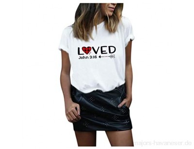 VICKY-HOHO Valentinstag Frauen Plus Size Print Rundhalsausschnitt Kurzarm T-Shirt Bluse Valentinstag Print Kurzarm Rundhalsausschnitt Plus Size Shirt