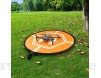 HomeDecTime 80cm Faltbare Drohne Schürze Landing Pad Mit Nacht Fliegen