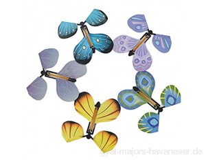 Magisches fliegendes Spielzeug ， Magisches fliegendes Schmetterlingsgummiband angetriebenes Aufzieh-Schmetterlingsspielzeug （Klein und flexibel）