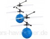 Simulus Hubschrauberball: 2er-Set Selbstfliegende Hubschrauber-Bälle mit bunter LED-Beleuchtung (Helikopterball)