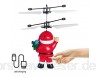 Zumint Weihnachten Weihnachtsmann Fliegende Ball Weihnachtsmann Fliegendes Spielzeug Kinder Flugzeug Infrarot induktion Sensor Hubschrauber Spielzeug mit bunter LED Leuchtung