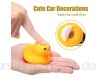 4 Stücke Gelbe Gummiente Spielzeug Auto Ornamente Gelb Ente Auto Armaturenbrett Dekorationen mit Propeller Helm