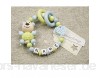 Baby Greifling Beißring geschlossen mit Namen - individuelles Holz Lernspielzeug als Geschenk zur Geburt Taufe - Jungen Motiv Bär und Herz in blau
