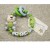 Baby Greifling Beißring geschlossen mit Namen - individuelles Holz Lernspielzeug als Geschenk zur Geburt Taufe - Jungen Motiv Bär und Lokomotive in grün