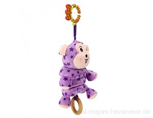 Babyspielzeug buntes Aussehen Nicht weiches hängendes Glockenspielzeug Blickfang für Kinderwagen-Babybett(purple)