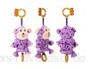 Babyspielzeug hängendes Glockenspielzeug ungiftiges buntes Aussehen Tragbares Blickfang für Kindergeschenk Kinderwagen Babybett(purple)