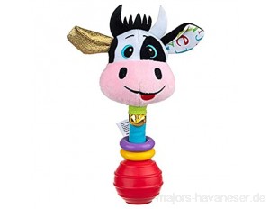 Balibazoo 85134 Cow Clara Rattle Rassel Spielzeug für Babys sensorisches Spielzeug sicheres Plüschtier Babyfreund sicheres Spielzeug Ab 0+ Monate