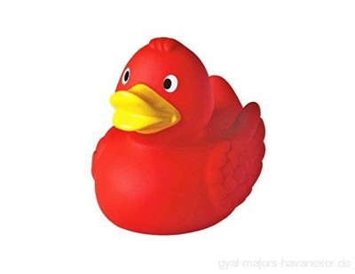 Mein Zwergenland Quietsche-Ente Quietscheente Badeente Bath Duck red rot