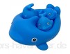 MIK Funshopping Badeente Quietscheente Badewannenspielzeug (4-teiliges Set Delfin Mutter mit Kindern)