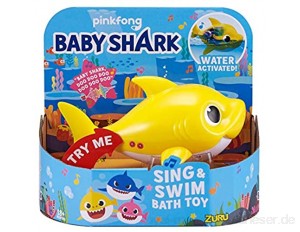 ZURU Robo Alive Junior 25282 Shark Baby Badespielzeug gelb